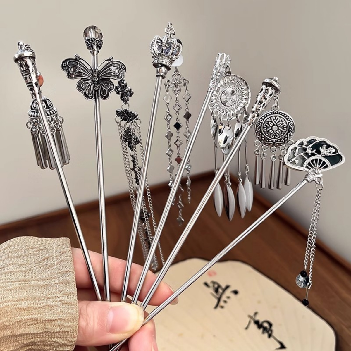 Shop Jewelry & Watches Near Me - Elegante Damen Haarnadel Antik Silber Schmetterling
