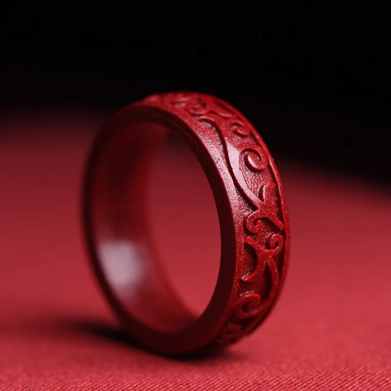 Luxury Gifts Jewelry & Watches Namfleg Mostar - Natürliche authentische Zinnober Ring Geschenk Freundin