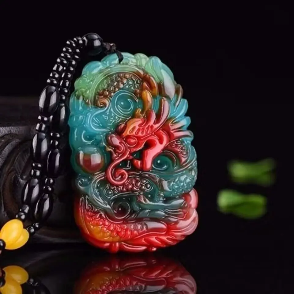 Luxury Gifts Jewelry & Watches Namfleg Mostar - Echter Jade-Drachen-Anhänger, Halskette, Anhänger, Edelsteine, Charm-Geschenk,