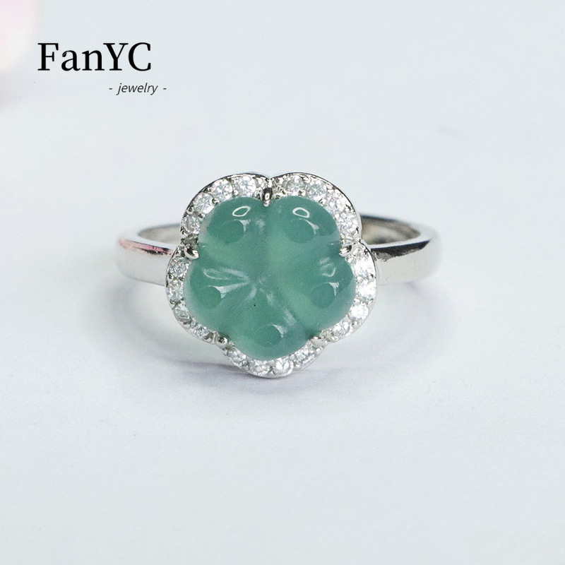 Luxury Gifts Jewelry & Watches Namfleg Mostar - Natürlicher A-Waren-Jadeit-Ring mit blauem Wasser, wunderschön