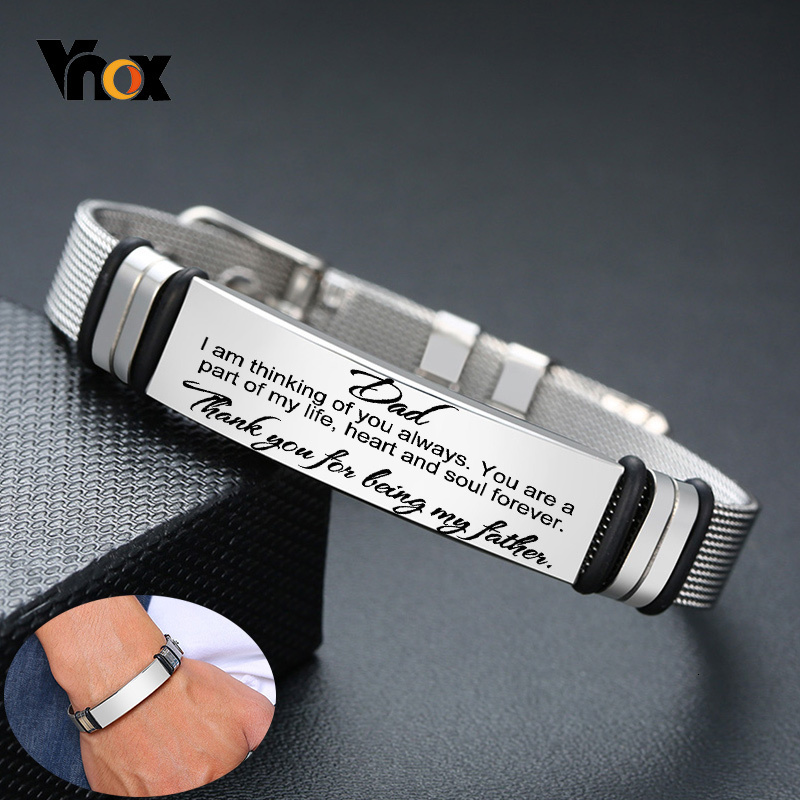 Jewelry Watches For Men - Vnox Herren Edelstahl benutzer definierte Gravur