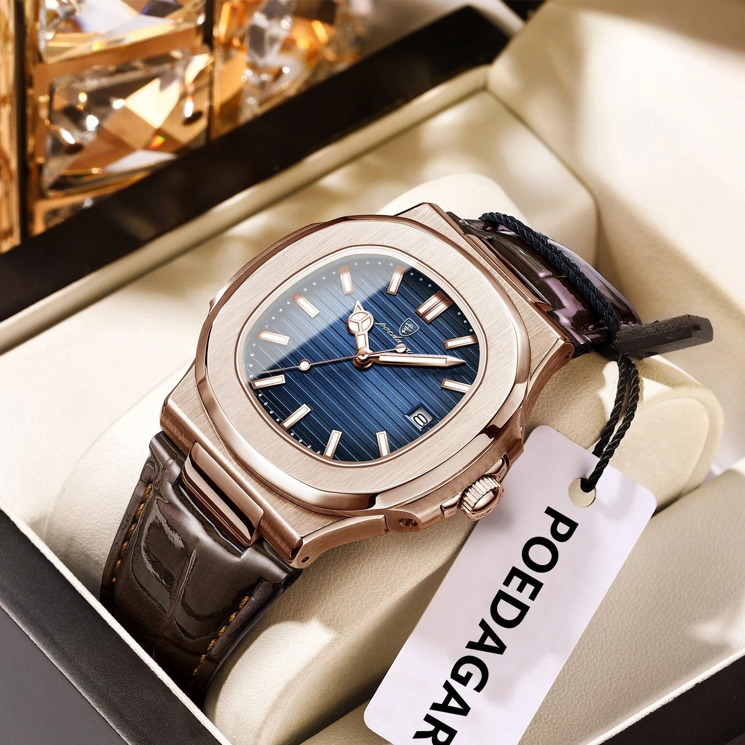 Rg Watches & Jewelry Gmbh - POEDAGAR Business Mann Uhr Datum Wasserdicht