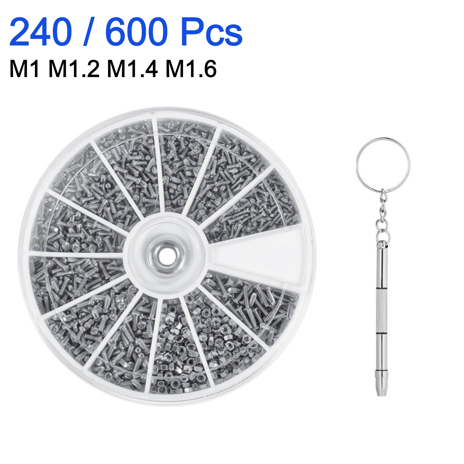 Watch Repair Tool Kit - 240/600-teiliges kleines Schrauben- und Muttern-Schraubendreher-Set, Reparaturwerkzeug