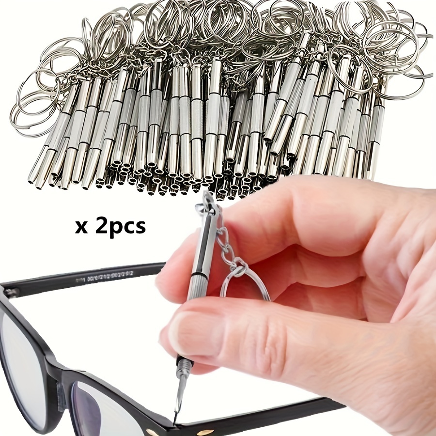 Watch Repair Tool Kit - Zwei Brillenschraubendreher aus Stahl, Brillenschraubendreher, Uhrenreparatur-Werkzeugsatz