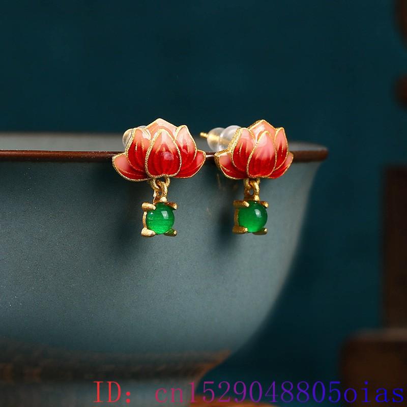 Grüne echte Jade Lotus Ohrring – Luxury Gifts Jewelry & Watches Namfleg Mostar Bewertung und Preis