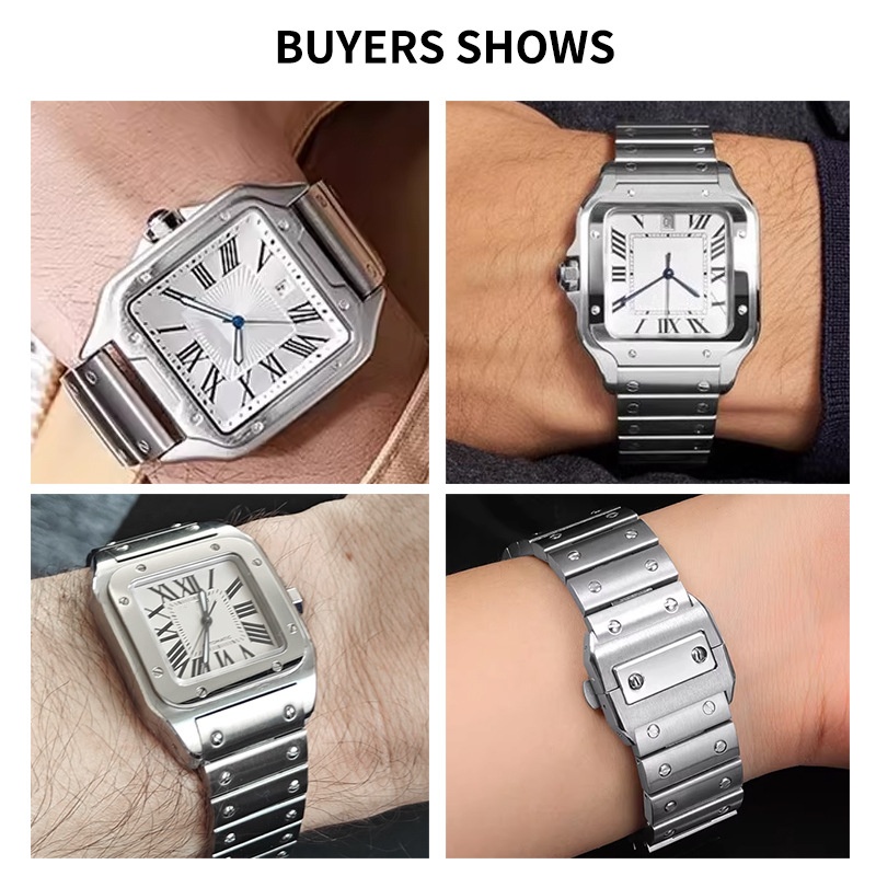 23mm Hochwertiges Edelstahl-Uh – Cartier Watch Santos Bewertung und Preis