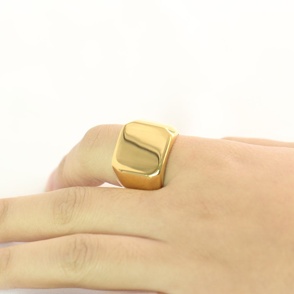 Freie Gravur neue Silber/Gold/ – Mens Signet Ring Bewertung und Preis