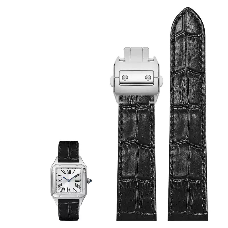 20 mm 23 mm Echtleder-Uhrenarm – Cartier Watch Santos Bewertung und Preis