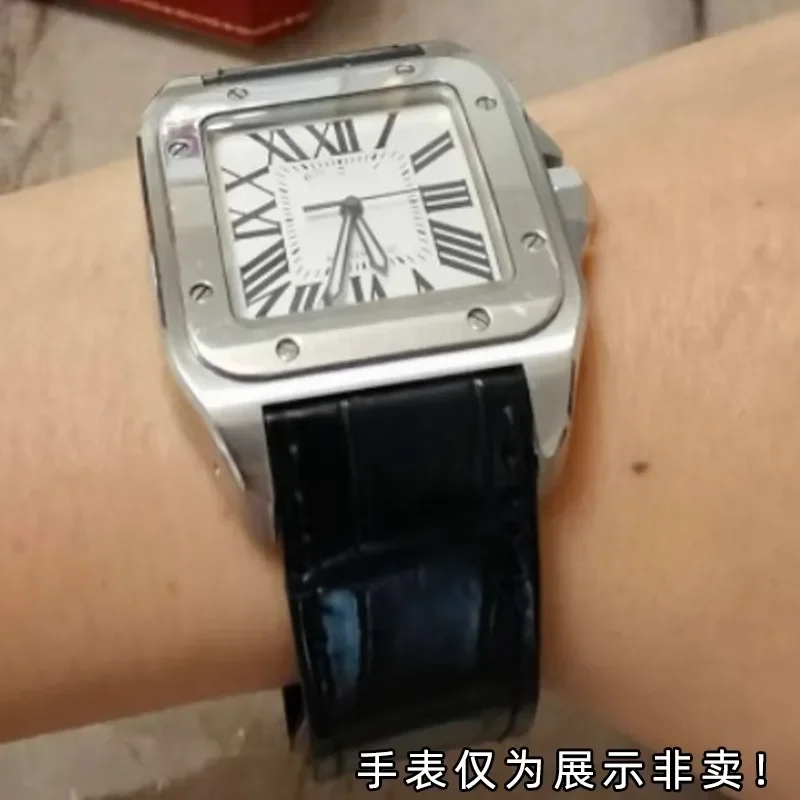 20 mm 23 mm Echtleder-Uhrenarm – Cartier Watch Santos Bewertung und Preis