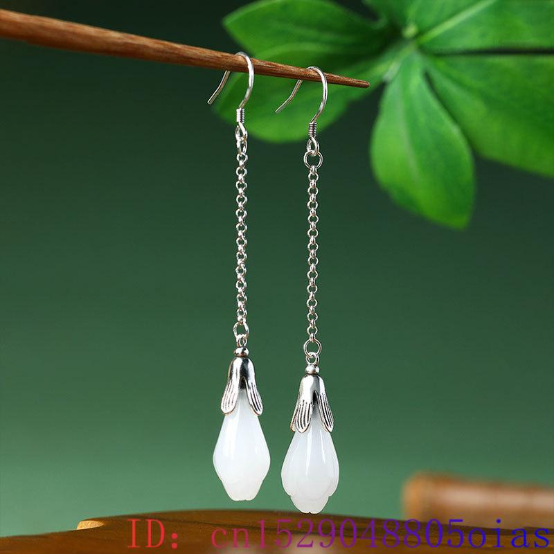 Weiße echte Jade-Blumen-Ohrrin – Luxury Gifts Jewelry & Watches Namfleg Mostar Bewertung und Preis
