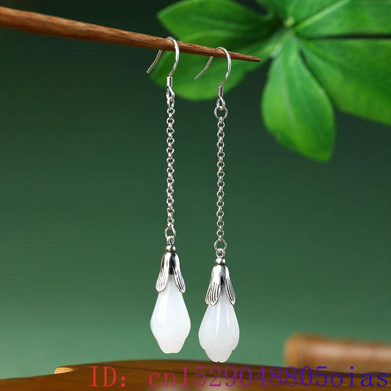 Weiße echte Jade-Blumen-Ohrrin – Luxury Gifts Jewelry & Watches Namfleg Mostar Bewertung und Preis