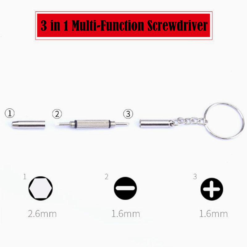 3-in-1 Brillenschraubendreher, – Watch Repair Tool Kit Bewertung und Preis