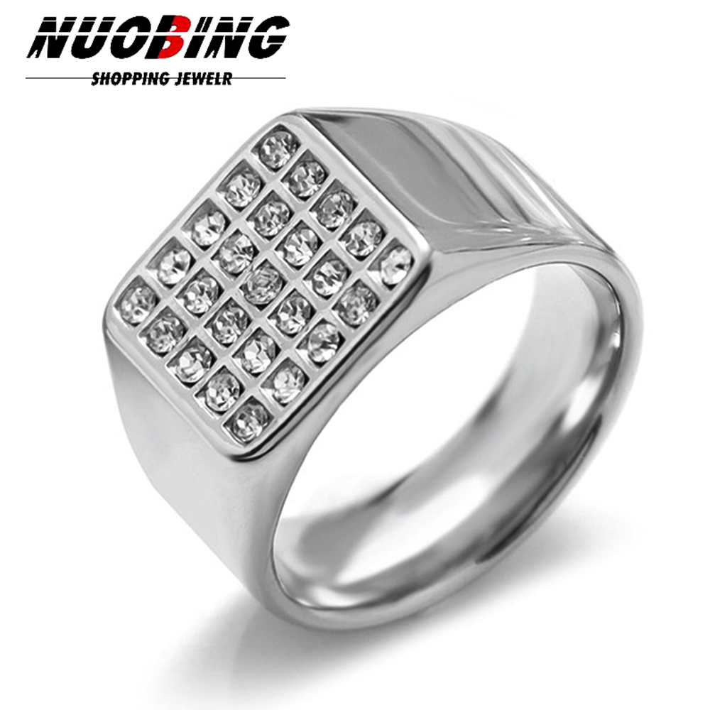 14 mm zarter, glänzender Zirko – Mens Signet Ring Bewertung und Preis